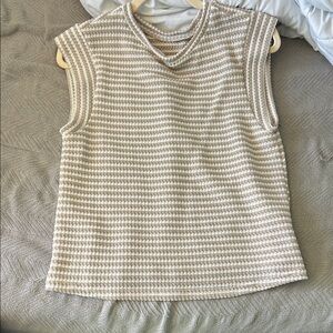 Striped Sleeveless Knit Top